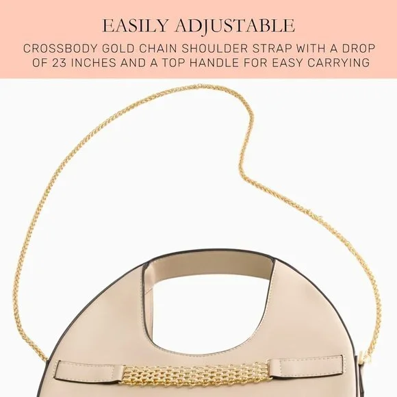 Women's Hobo Bag Purse Crossbody Chain Shoulder Tote Fashion Durable - Picture 4 of 7